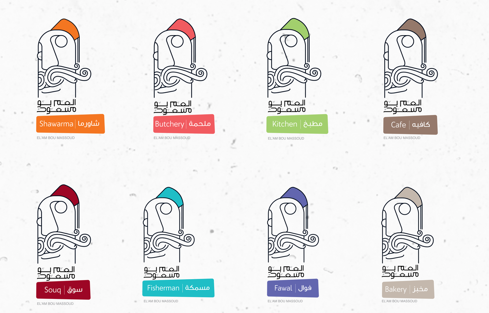 El'am Bou Massoud Branding Sub Logos